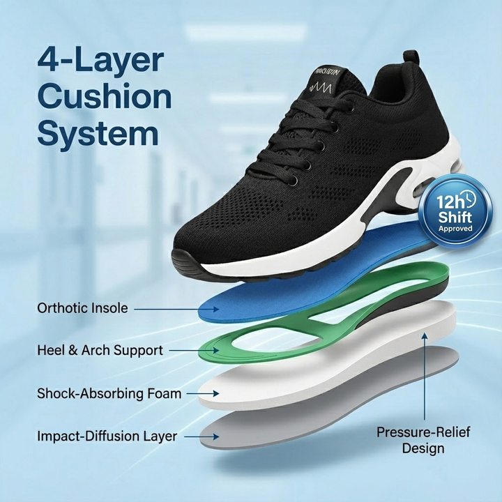 Orthora Pro – 12-Timers Skift Sko for Hæl- og Plantar Fasciitt Lindring (Unisex)