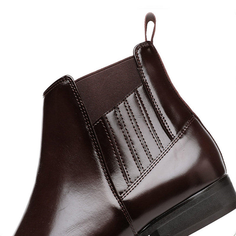 Chelsea boots herre i svart blank finish