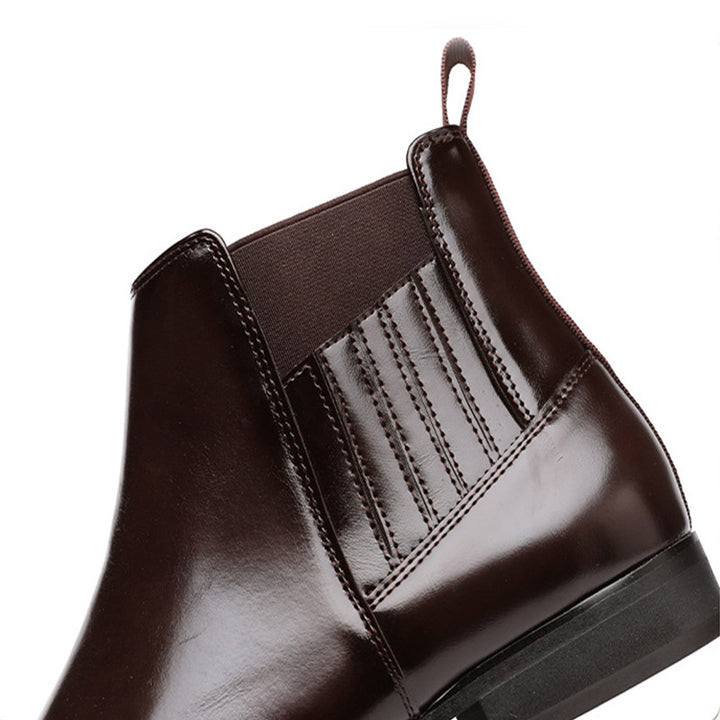 Chelsea boots herre i svart blank finish