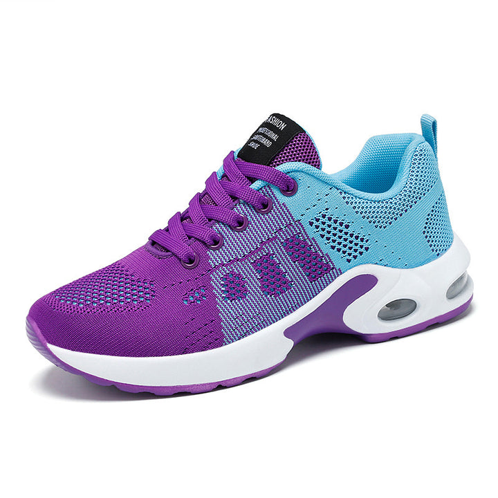 Lette joggesko dame i hvit mesh