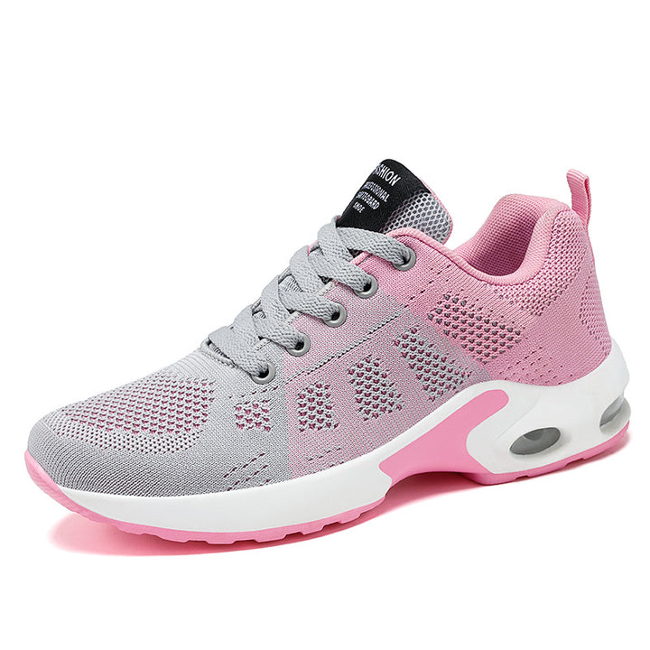 Lette joggesko dame i hvit mesh