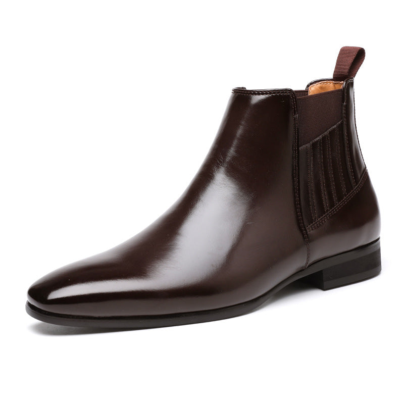 Chelsea boots herre i svart blank finish