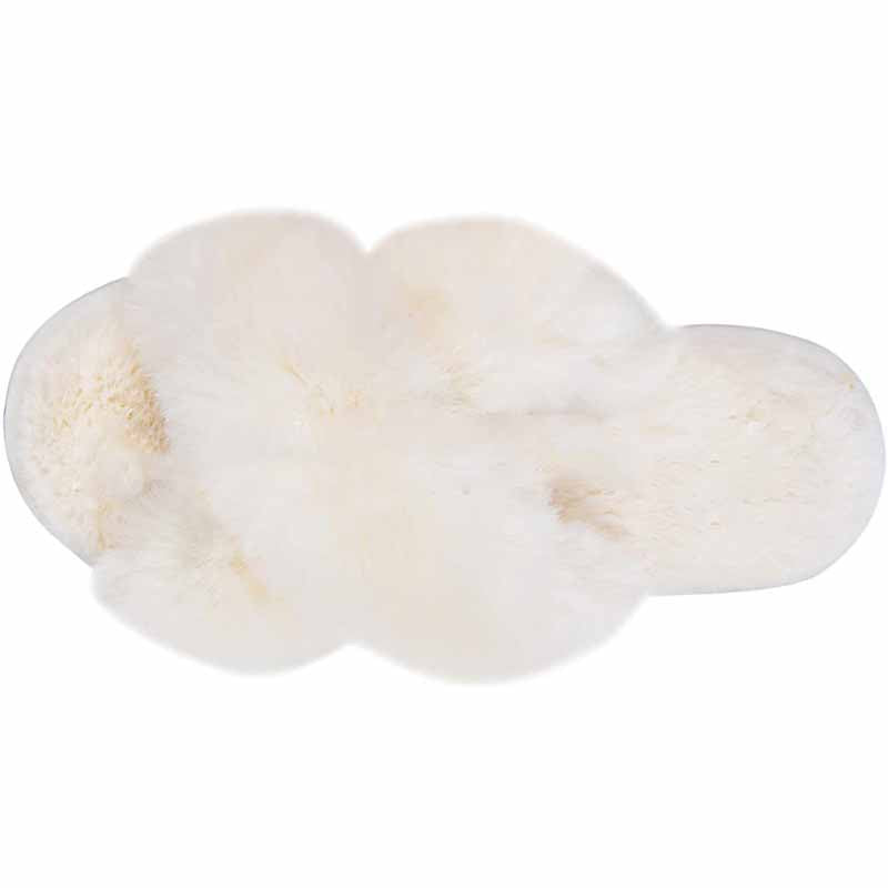 Fluffy slippers med kryssreimer i grå