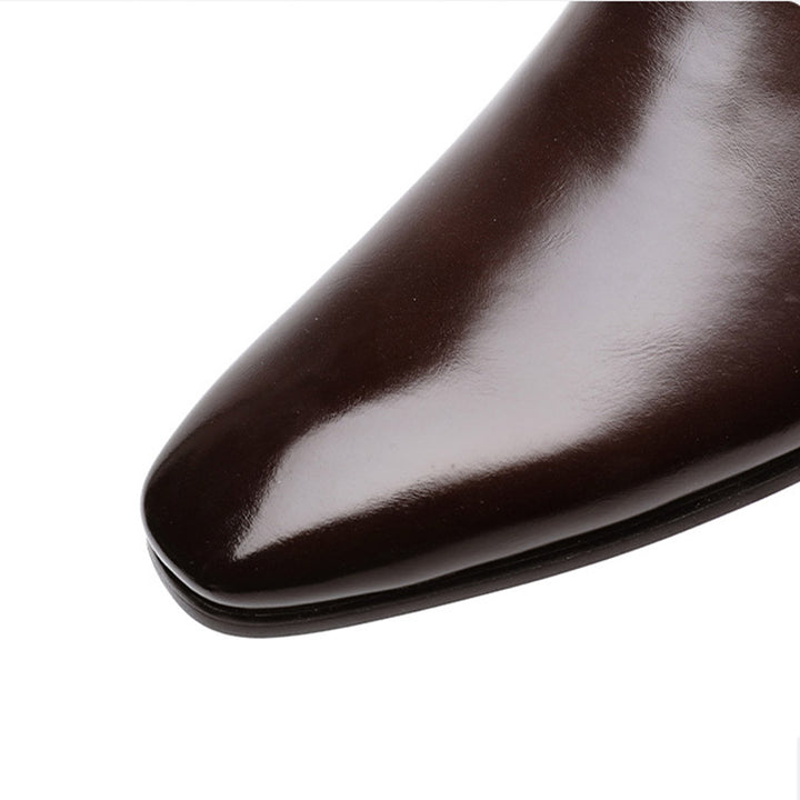 Chelsea boots herre i svart blank finish