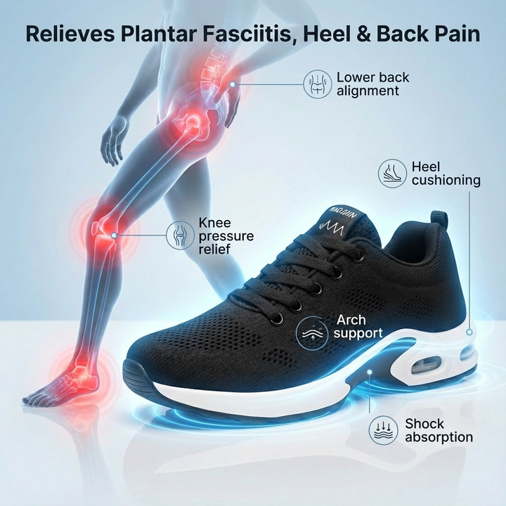 Orthora Pro – 12-timers skift sko for hele dagen fot-, kne- og ryggsmerte lindring